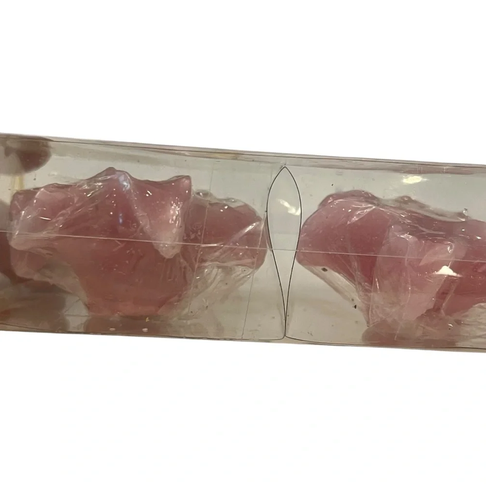 Set of 4 Pink‎ Lily Shaped Flowers Floating Candles by Peachtree 2002 New in Box